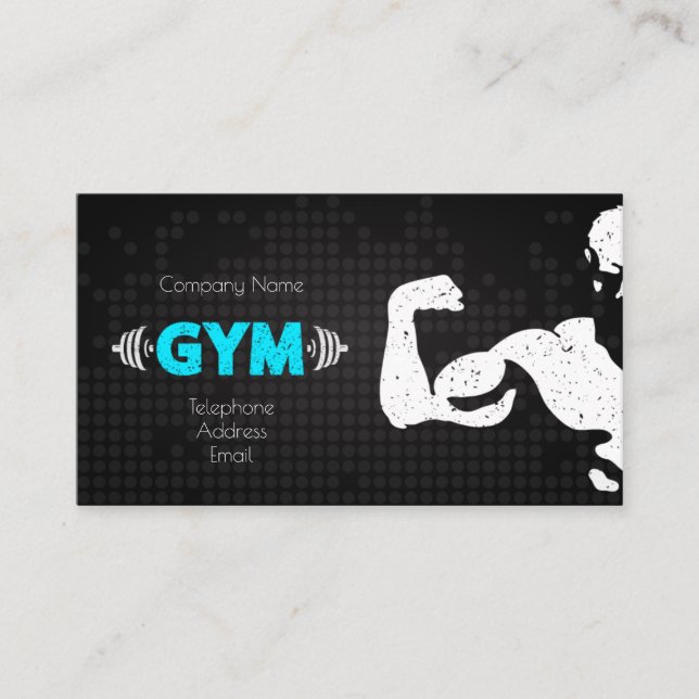 Gym and fitness design business card (Front)
