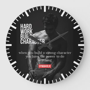 Gym and Fitness Motivation - Bodybuilding, Lifting Large Clock