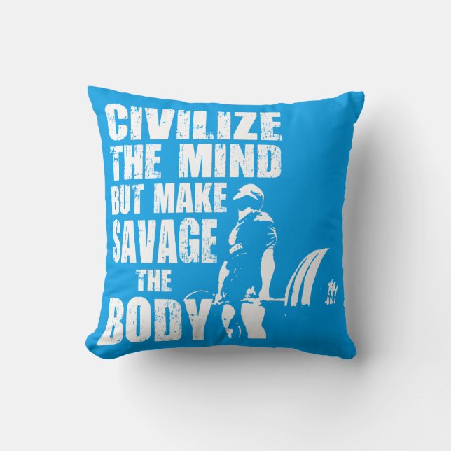 Gym and Fitness Motivation - Make Savage The Body Throw Pillow (Front)