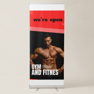 Gym and fitness promotional  retractable banner