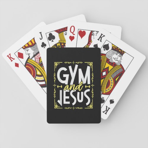 Gym and Jesus Gym Fitness Lifting Weights Body Bui Poker Cards