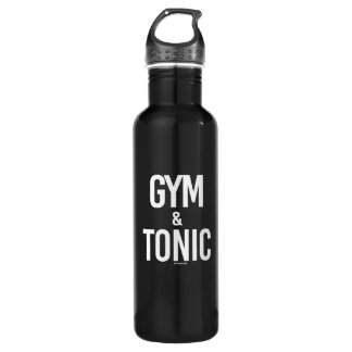 Gym and Tonic -   - Gym Humor -.png Water Bottle