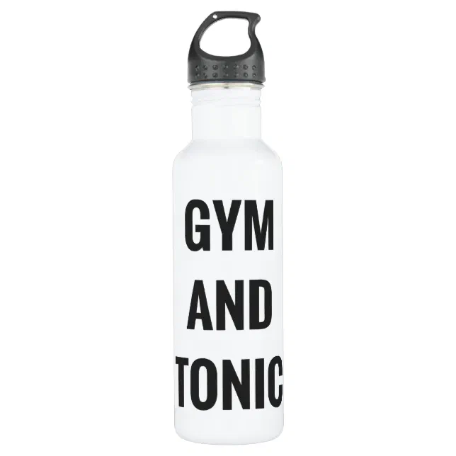 GYM AND TONIC HYDRATE WATER BOTTLE Zazzle
