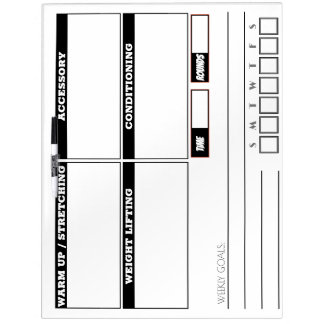 Gym and Workout Dry Erase Board
