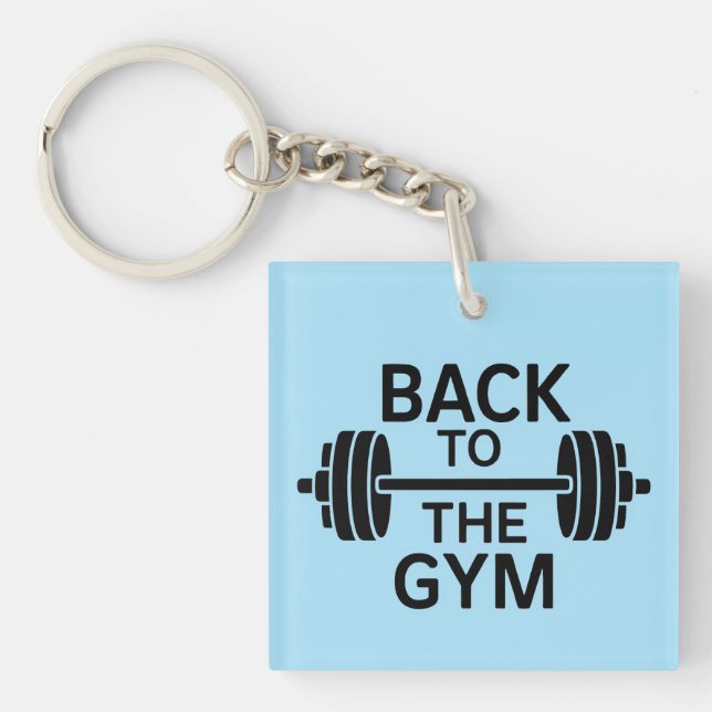 Gym Barbell Keychain (Front)