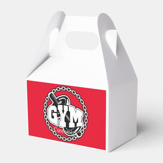 Gym Barbell Logo Thunder_Cove Air Freshener Favor Boxes (Front Side)
