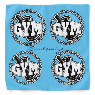 Gym Barbell Logo Thunder_Cove Bandana
