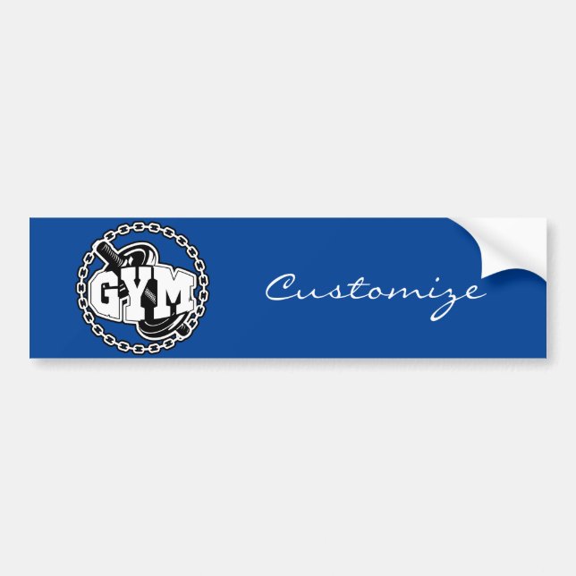 Gym Barbell Logo Thunder_Cove Bumper Sticker (Front)