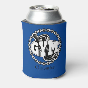 Gym Barbell Logo Thunder_Cove Can Cooler