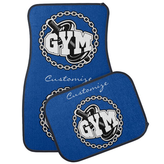 Gym Barbell Logo Thunder_Cove Car Floor Mat (Set)