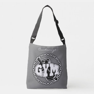 Gym Barbell Logo Thunder_Cove Crossbody Bag