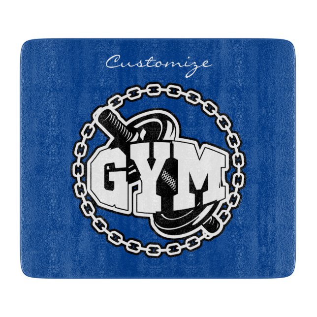 Gym Barbell Logo Thunder_Cove Cutting Board (Front)