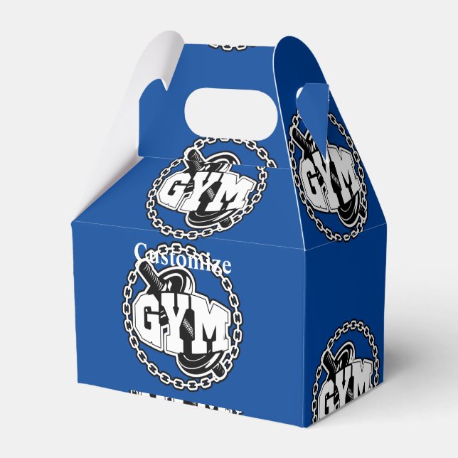 Gym Barbell Logo Thunder_Cove Favor Boxes (Front Side)