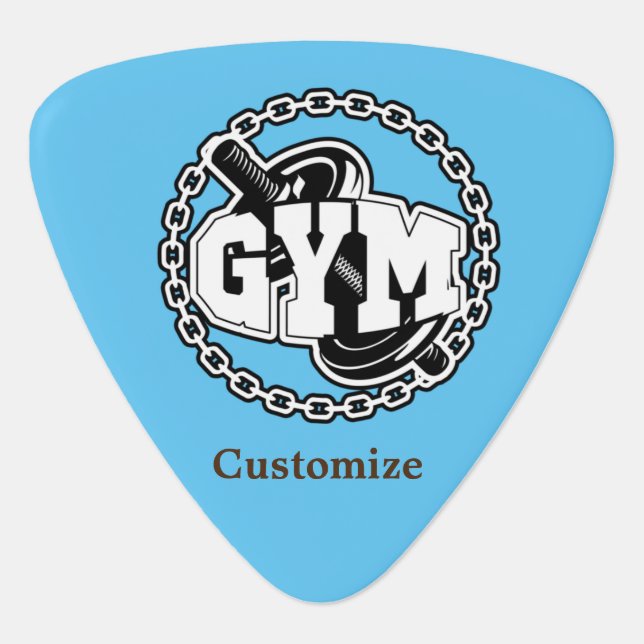 Gym Barbell Logo Thunder_Cove  Guitar Pick (Front)
