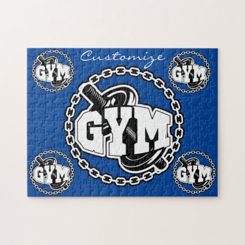 Gym Barbell Logo Thunder_Cove Jigsaw Puzzle