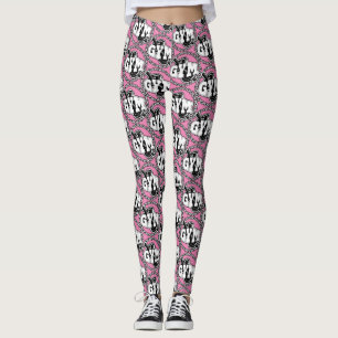 Gym Barbell Logo Thunder_Cove Leggings