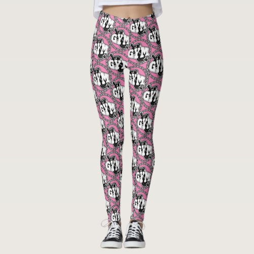 Gym Barbell Logo Thunder_Cove Leggings