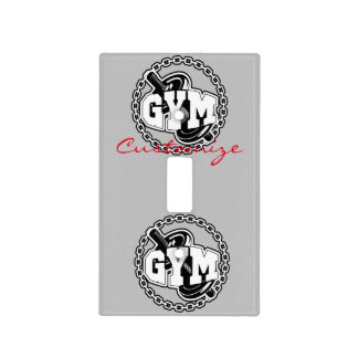Gym Barbell Logo Thunder_Cove Light Switch Cover