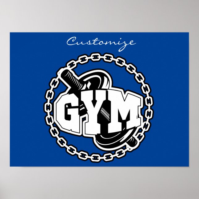Gym Barbell Logo Thunder_Cove Poster (Front)