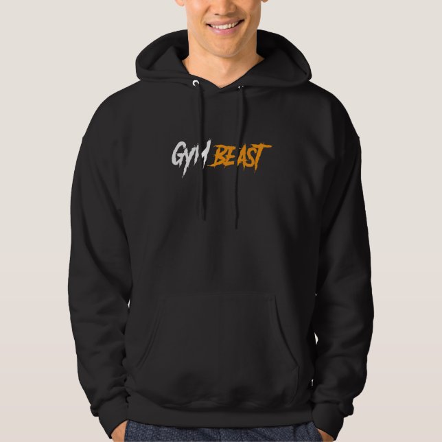 Gym Beast Bodybuilding Powerlifting Weight Lifting Hoodie (Front)