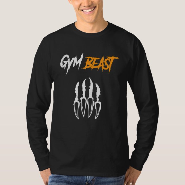 Gym Beast Bodybuilding Powerlifting Weight Lifting T-Shirt (Front)