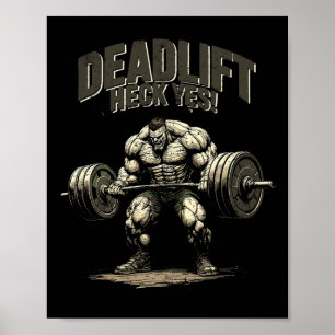 Gym Beast Bodybuilding Workout Motivation Tee Weig Poster