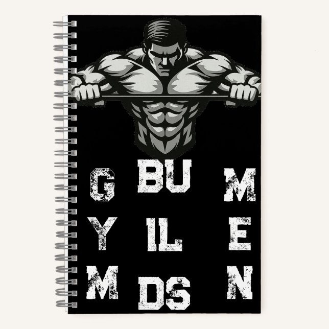 Gym Beast Notebook  Veiny Dumbbell Grip Cover  (Front)