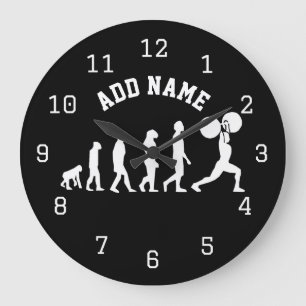 Gym Bodybuilder ANY COLOR Personalized Large Clock