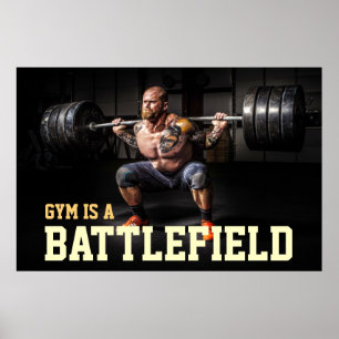 Gym Bodybuilder Workout Motivational Quote Poster
