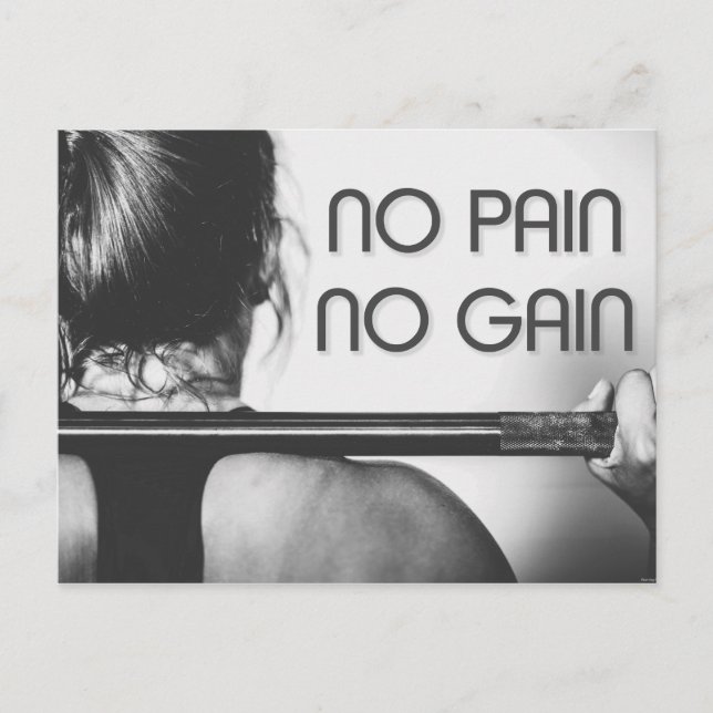 Gym Bodybuilding Fitness Motivational Postcard (Front)
