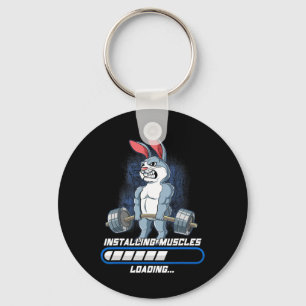Gym Bodybuilding Installing Muscles Keychain