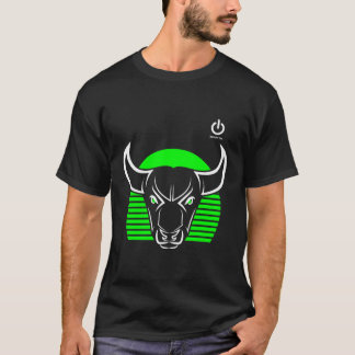 Gym Bull Head Green Gym Bodybuilding Fitness Train T-Shirt