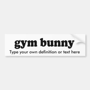 GYM BUNNY BUMPER STICKER