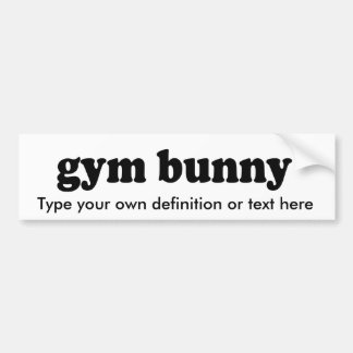GYM BUNNY BUMPER STICKER