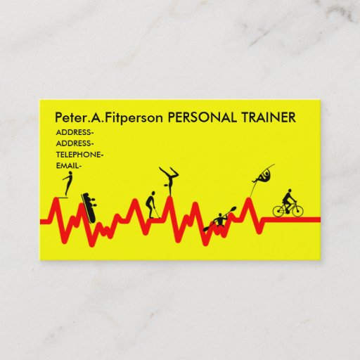 Customizable Gym Business Cards