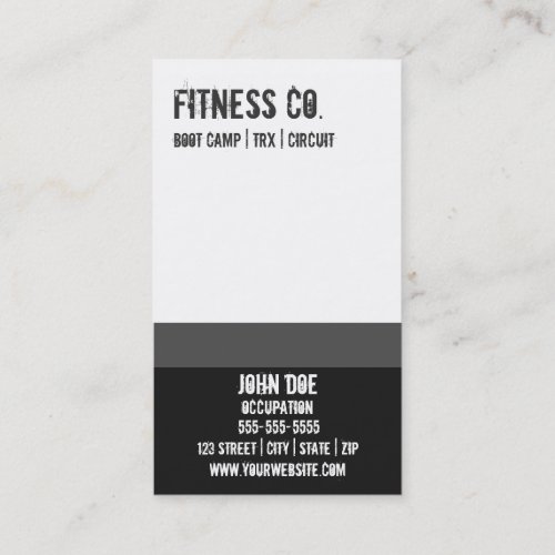 Gym Business Card 10 Class Pass Card