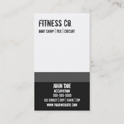 Customizable Gym Business Card 10 Class Pass Card