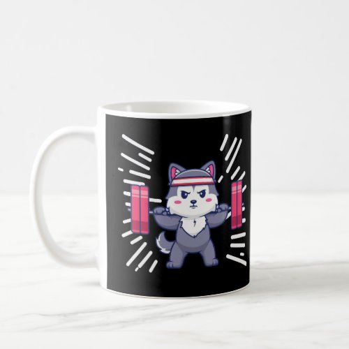 gym cat coffee mug