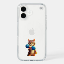Gym Cat iPhone Case – Cute Weightlifting Cat
