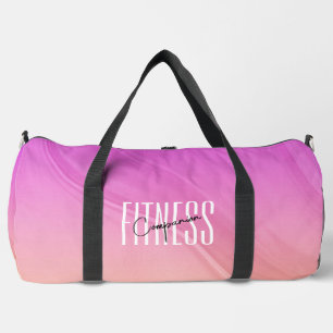 Gym Companion Modern Pink Orange Gradient Gym Bag
