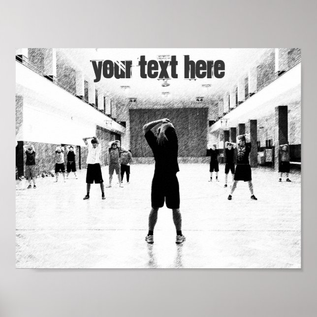 Gym customizable text motivational poster (Front)