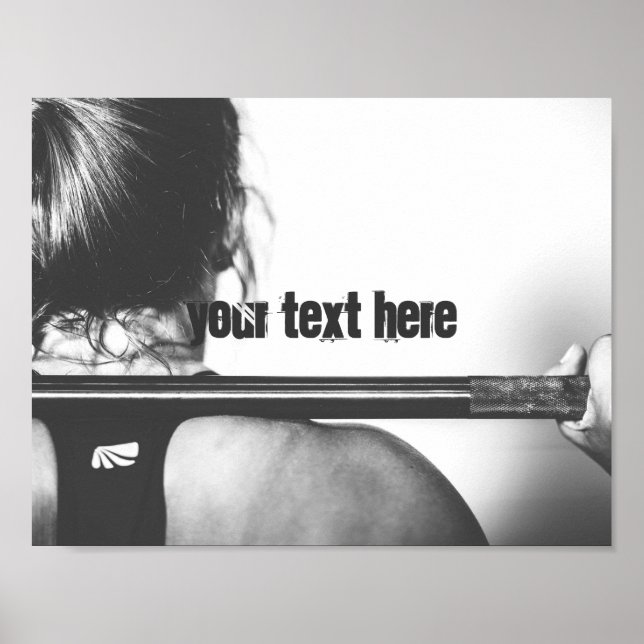 Gym customizable text motivational poster (Front)