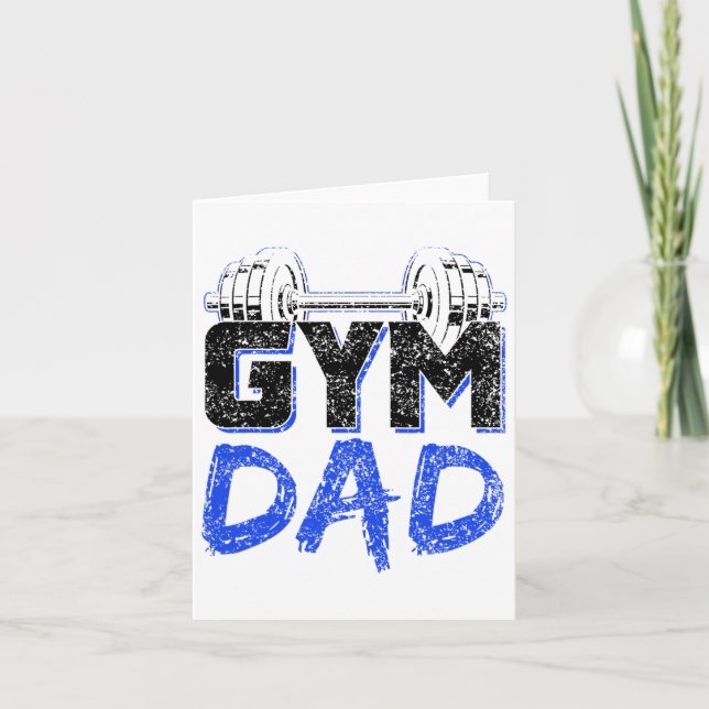 Gym Dad Fitness Workout Weightlifting Training Fat Card (Front)