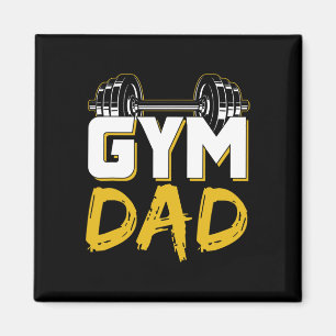 Gym Dad Fitness Workout Weightlifting Training Fat Magnet