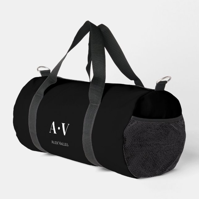 Gym Dance Bag | Monogram Initials Name Duffle Bag (Right Corner)