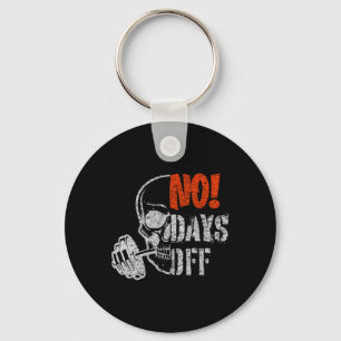 Gym Day Skull Weightlifting Gym Motivation And Fit Keychain
