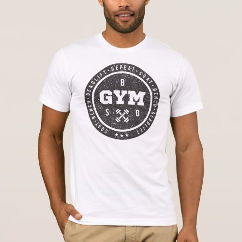GYM Dumbbells Sport Funny Design T_Shirt