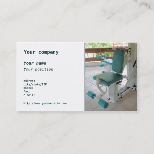 Customizable "Gym equipment" business card