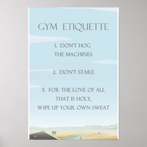 Gym Etiquette Poster