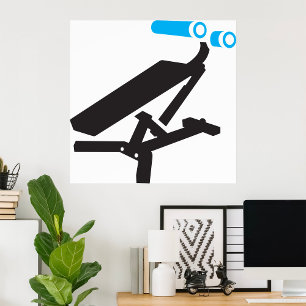 Gym Exercise Equipment Icon Poster